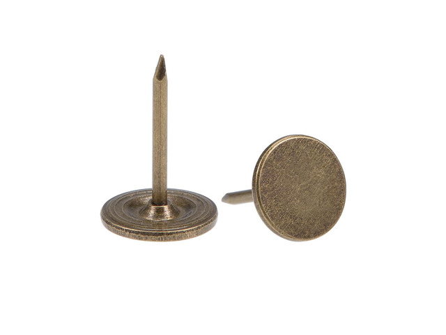 Upholstery Nails Tacks 11mmx17mm Flat Head Furniture Nails Bronze Tone 50 Pcs