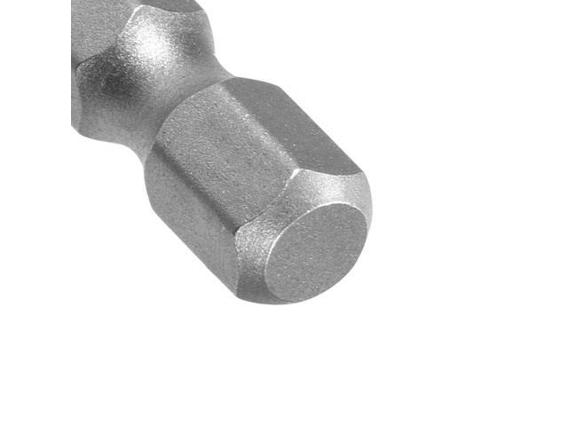 5Pcs 1/4' Hex Shank 50mm Length Magnetic SL3 Slot Head Screwdriver Bits S2 Alloy Steel