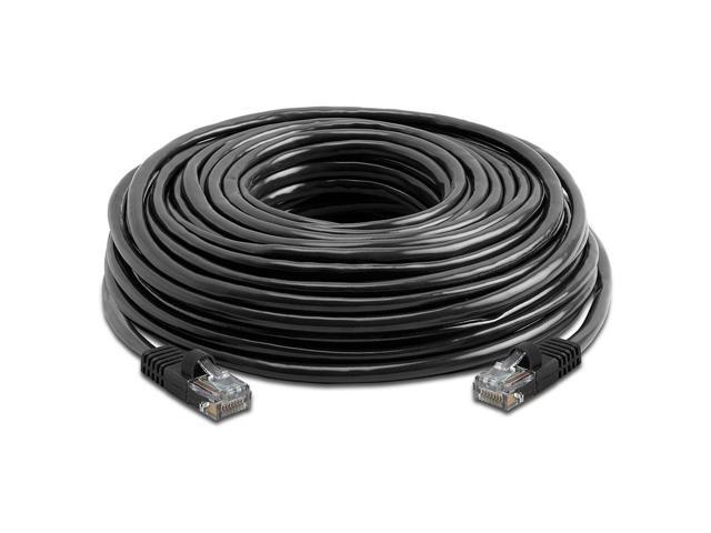 Cmple Cat5e Network Ethernet Cable - Computer LAN Cable 1Gbps - 350 MHz, Gold Plated RJ45 Connectors - 75 Feet Black