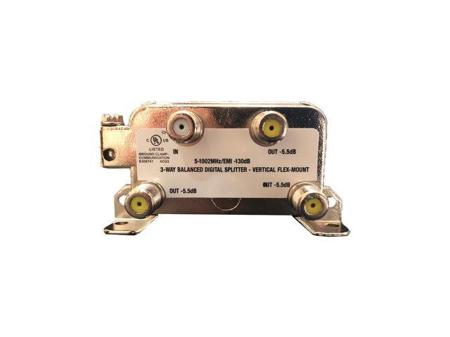 Extreme Broadband BDS103VFB 3-Way Balanced Digital Vertical Coaxial Splitter