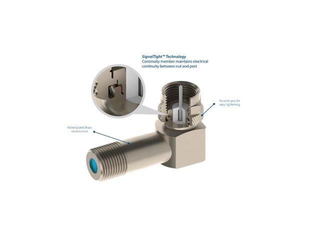 PPC Belden SignalTight RaPLUS Right Angle Adapter For Coax Cables - 5 pack