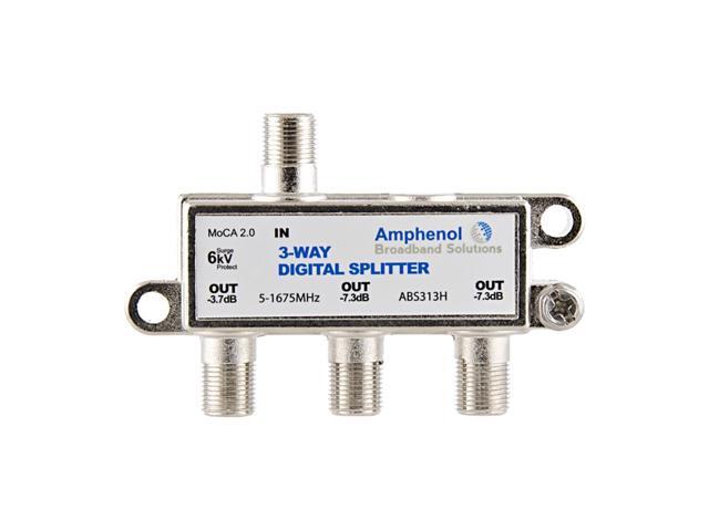 Amphenol 3-Way Digital Coaxial Splitter MoCA 2.5 ABS313H - image 3