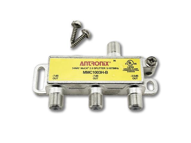 3 way antronix mmc1003hb 51675 mhz moca 2.0 splitter for frontier formerly verizon fios