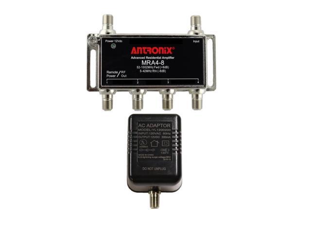 Antronix AMP MRA4-8/AC Broadband Cable TV Signal Booster With Power Supply