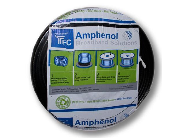 SatelliteSale Kit of Amphenols Innovative and Sustainable Tech Service Bag Reel and 500' Black Cable