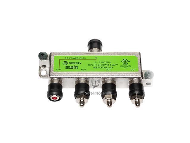 DirecTV swm sl3s lnb Kit With Power And Splitter (3d2rblnbr0-01, pi21r1-03, msplit4r1-03)