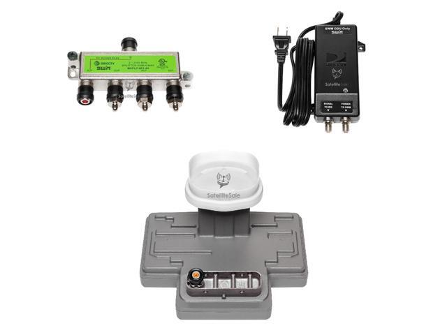 DirecTV swm sl3s lnb Kit With Power And Splitter (3d2rblnbr0-01, pi21r1-03, msplit4r1-03)