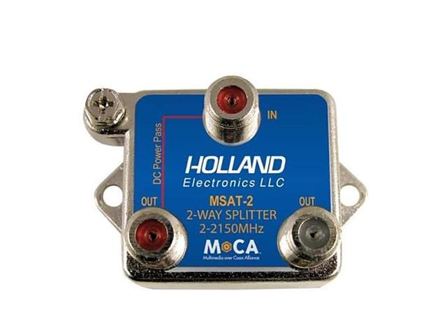 Holland Coaxial Splitter, 2-Way, MoCa Enabling, 2-2150Mhz, DirecTV Approved