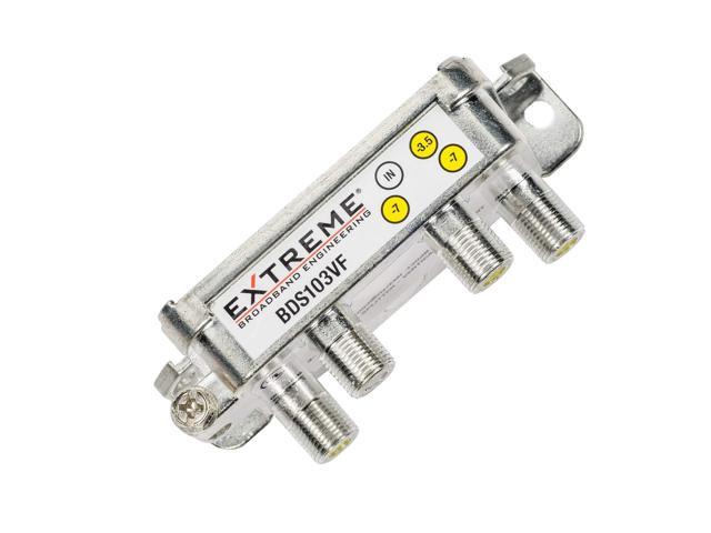 Extreme Broadband BDS103VF 3-Way Digital Vertical Splitter -RG6 Coaxial Splitter