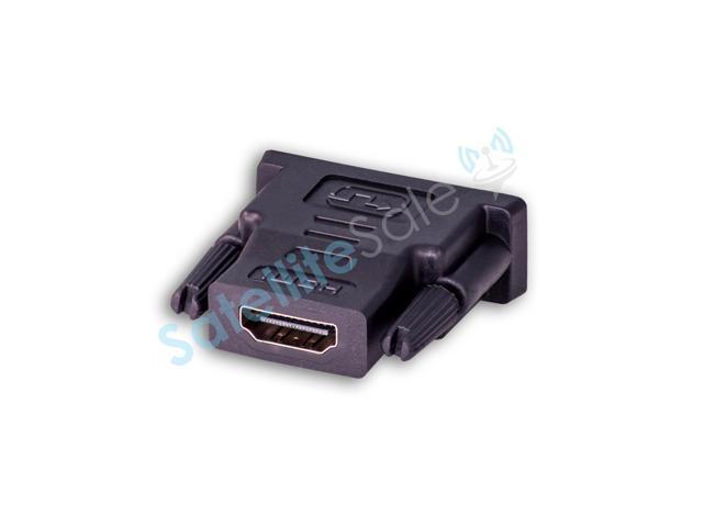SatelliteSale Bi-Directional Male DVI-D to Female HDMI Adapter 1080p Full HD PVC Black Converter