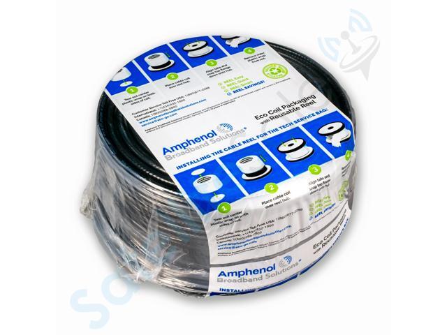 SatelliteSale Kit of Amphenols Innovative and Sustainable Tech Service Bag 500 feet of Black Drop Cable