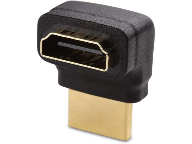 SatelliteSale Digital HDMI Male to Female Right Angle 4K HDR PVC Black Adapter 270 degree