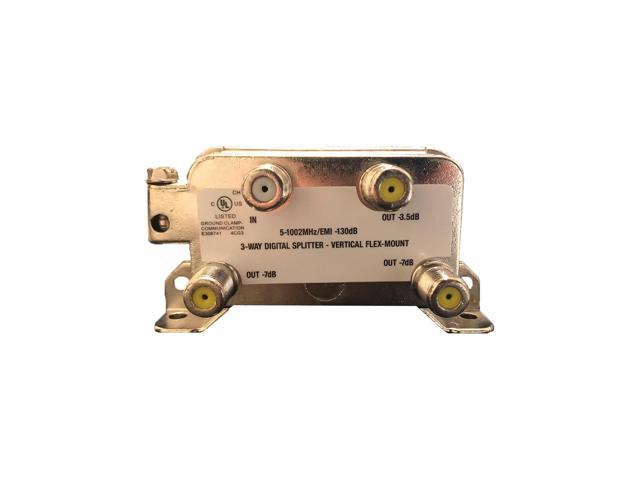 Extreme Broadband BDS103VF 3-Way Digital Vertical Splitter -RG6 Coaxial Splitter