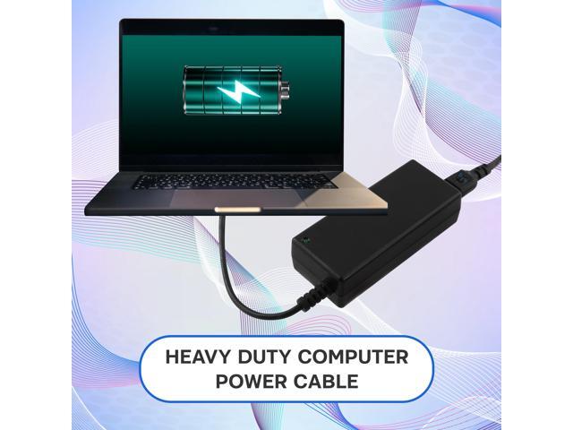 SatelliteSale Universal Heavy Duty Computer Power Cable Male NEMA 5-15P to Female IEC C5 Universal Wire Black PVC Cord 6 feet