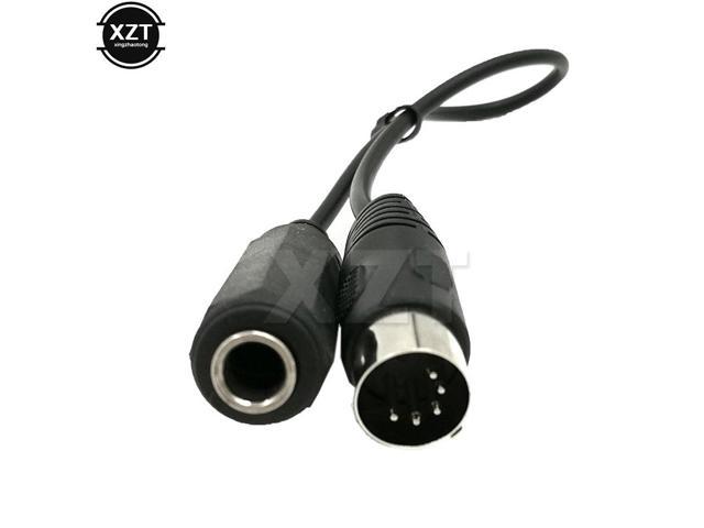 2 PCS Best price MIDI 5 Pin Din Male to Monoprice Female TRS Stereo Audio Extension Cable for MIDI keyboard 30cm