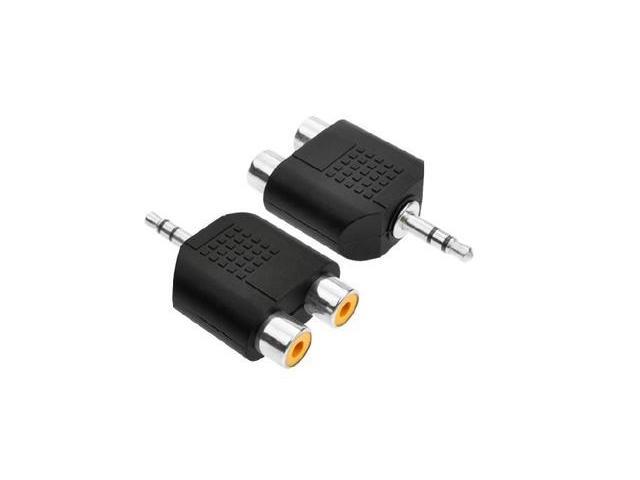 1Pcs 3.5 mm AUX male to 2 RCA Female Audio Adapter for Computer Speaker Earphone Headphone Stereo AUX Splitter Connector