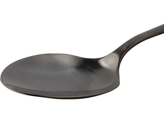 Mercer Culinary 18-8 Stainless Steel Plating Spoon, 9 Inch, Matte Black