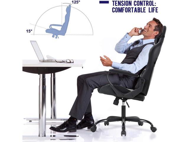 BestOffice High-Back Gaming Chair PC Office Chair Computer Racing Chair PU Desk Task Chair Ergonomic Executive Swivel Rolling Chair with Lumbar...