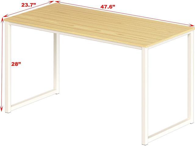 SHW Home Office 48-Inch Computer Desk, White/Oak
