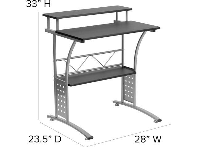 EMMA + OLIVER Clifton Black Computer Desk