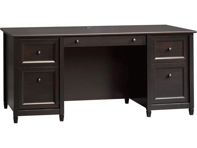 Sauder Edge Water Executive Desk, Estate Black finish