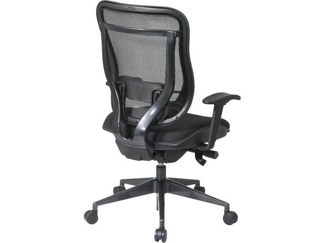 SPACE Seating Breathable Mesh High Back and Padded Seat, Ultra 2-to-1 Synchro Tilt Control, Seat Slider and Gunmetal Finish Executive Chair