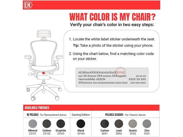 Engineered Now The Original Headrest for The Herman Miller Aeron Chair (H3 for Classic, Zinc)