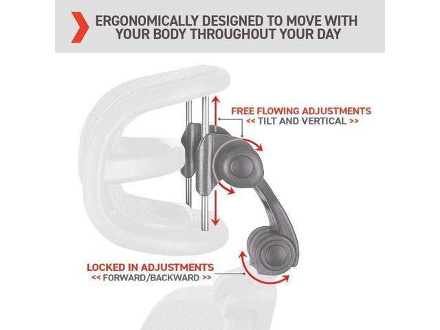 Engineered Now The Original Headrest for The Herman Miller Aeron Chair H3 Carbon Colors and Mesh Match Remastered Aeron Chair 2017 and Newer...