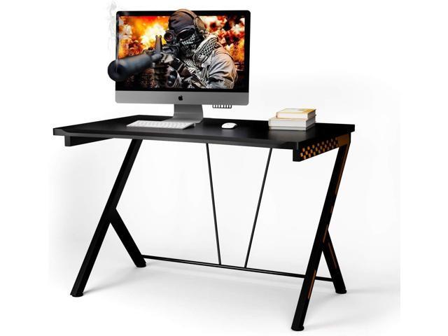 Tangkula 46' Gaming Desk PC Computer Desk, Home Office Study Writing Table for Small Space, Black Gamer Workstation