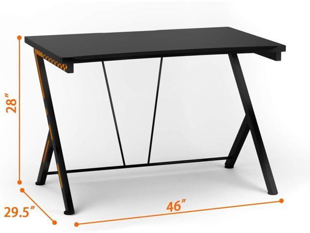Tangkula 46' Gaming Desk PC Computer Desk, Home Office Study Writing Table for Small Space, Black Gamer Workstation