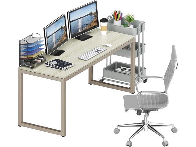 SHW Home Office 55-Inch Large Computer Desk, Maple