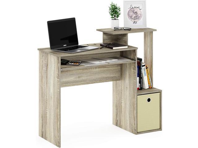 Furinno Econ Multipurpose Home Office Computer Writing Desk, Sonoma Oak/Ivory