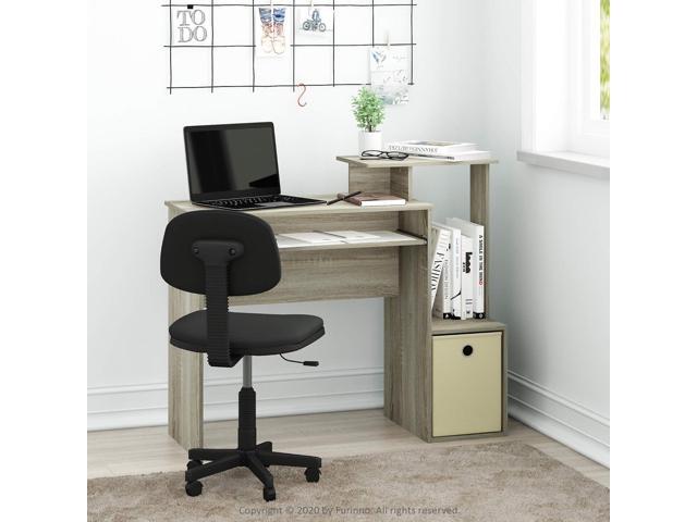 Furinno Econ Multipurpose Home Office Computer Writing Desk, Sonoma Oak/Ivory