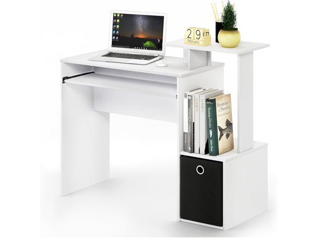 Furinno Econ Multipurpose Home Office Computer Writing Desk, White/Black