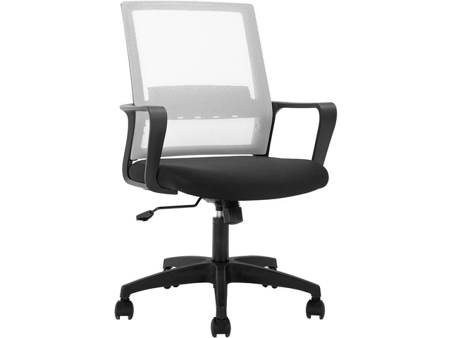Office Chair Ergonomic Desk Task Chair Mesh Computer Chair Mid-Back Mesh Home Office Swivel Chair Modern Executive Chair with Wheels Armrests...
