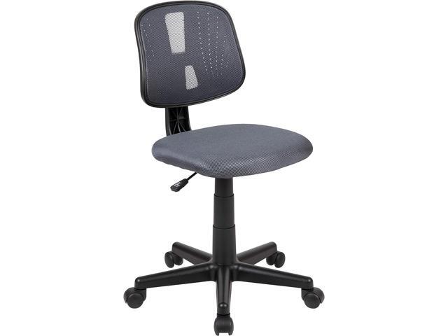 EMMA + OLIVER Mid-Back Gray Mesh Swivel Task Office Chair with Pivot Back, BIFMA Certified