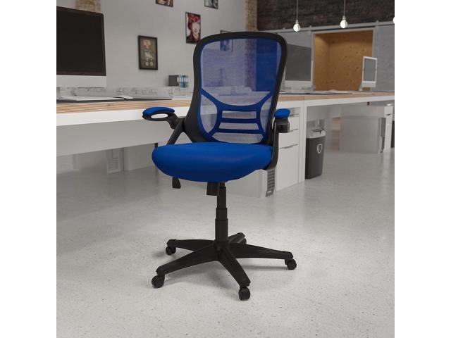 Flash Furniture Porter High-Back Swivel Office Chair with Adjustable Lumbar Support and Seat Height, Ergonomic Mesh Desk Chair with Flip-Up...