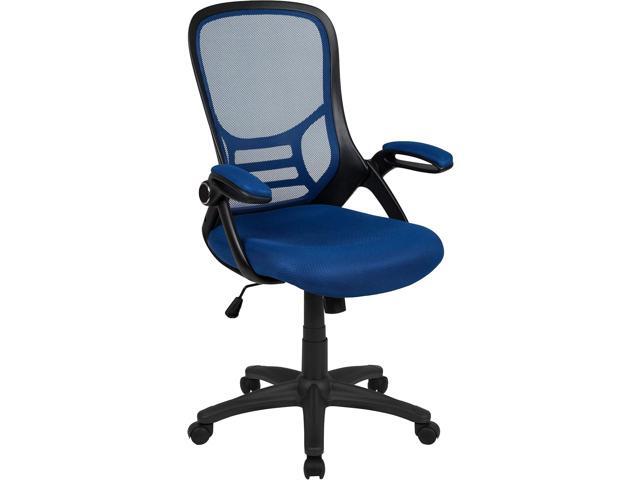 Flash Furniture Porter High-Back Swivel Office Chair with Adjustable Lumbar Support and Seat Height, Ergonomic Mesh Desk Chair with Flip-Up.
