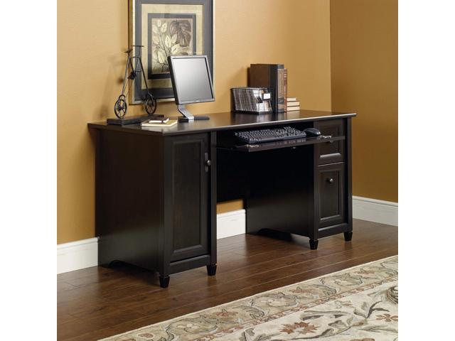 Sauder Edge Water Computer Desk with Storage Drawers, Home Office, L: 59.06' x W: 23.23' x H: 29.02', Estate Black