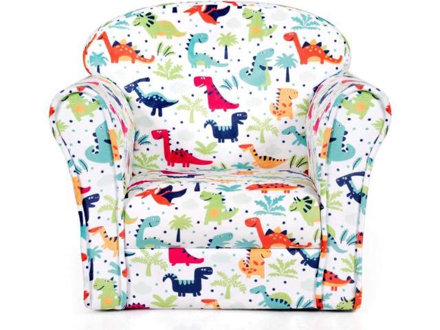 Costzon Kids Sofa, Children Armrest Chair with Pattern, Toddler Furniture w/Sturdy Wood Construction for Boys & Girls, Armrest Couch for Preschool...