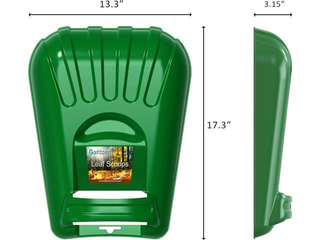 Gardzen Large Leaf Scoop Hand Rakes, Debris and Yard Waste Removal, Comes with 72 Gallon Garden Bag, Work Gloves, Protective Pads