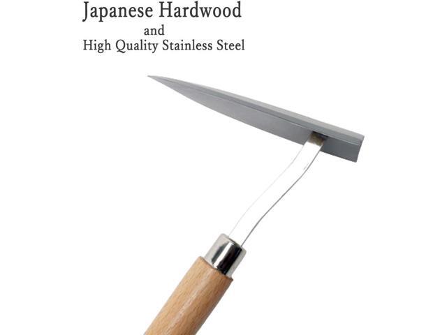 Japanese Garden Landscaping Triangle Hoe with Stainless Steel Blade & Wood Handle Made in Japan Traditional Craftsmanship