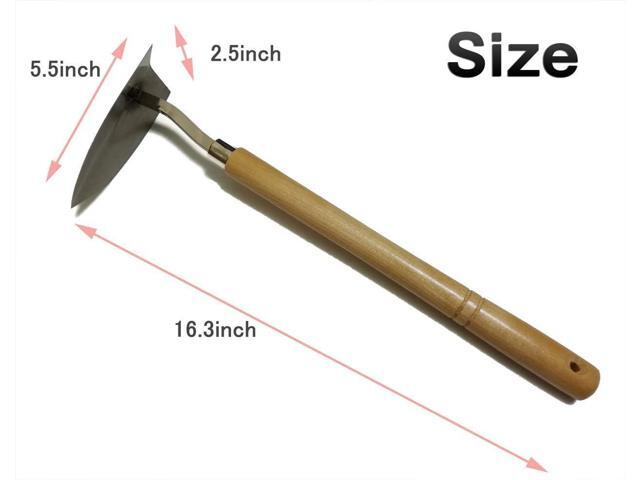 Japanese Garden Landscaping Triangle Hoe with Stainless Steel Blade & Wood Handle Made in Japan Traditional Craftsmanship