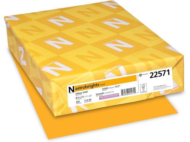Neenah Astrobrights Premium Color Paper, 24 lb, 8.5 x 11 Inches, 500 Sheets, Galaxy Gold (22571)