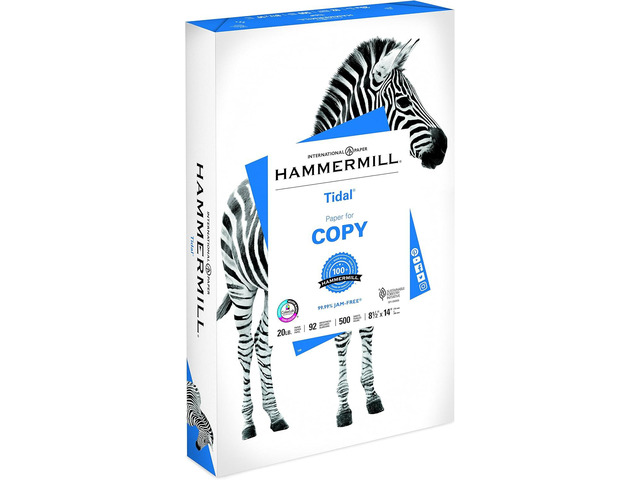 Hammermill Printer Paper, 20 lb Tidal Copy Paper, 8.5 x 14-1 Ream (500 Sheets) - 92 Bright, Made in the USA