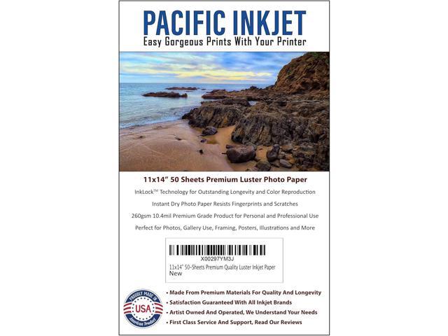 11x14 50 Sheets Professional Quality Luster Inkjet Photo Printing Paper 10.4mil 260gsm For Photo Prints That Last Generations (11-x-14-inch)