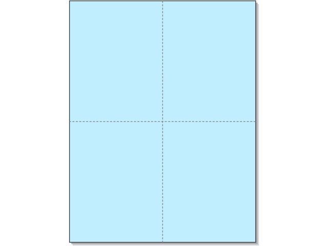 NextDayLabels - 8-1/2 x 11 Laser and Inkjet Printer Postcards 4 up Per Page, (4-1/4' x 5-1/2' Each Card After Perf) 50 Sheets / 200 Cards - Blue