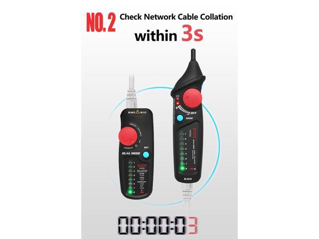 BSIDE FWT82 Digital Mode Network Cable Tracker Wire Toner RJ45 RJ11 Ethernet LAN Tracer Analyzer Detector Line Finder with AVD06
