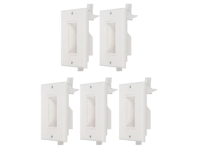 Buyer's Point Recessed Low Voltage Cable Wall Plate, Easy to Mount Outlet to Hide & Pass Tech Wires Through for HDMI, TV, Video, Audio, Network,...