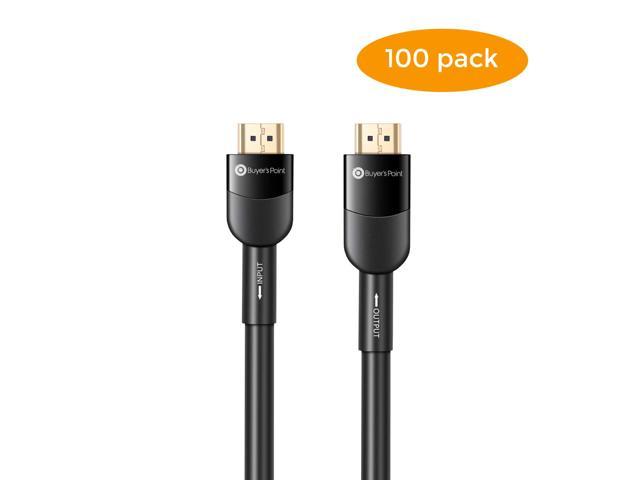 Buyer's Point HDMI 2.0 Cable 100 feet with RedMere Signal Booster (Active HDMI Cable) 4K UHD, HDR, Ethernet, Audio Return, 24AWG and CL3 Rated.